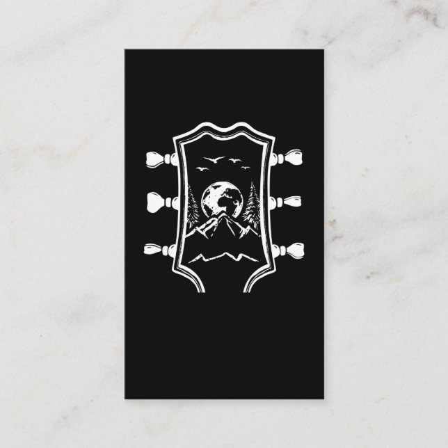 Guitar Player Mountain Music Älskare Guitarist Visitkort (Framsida)