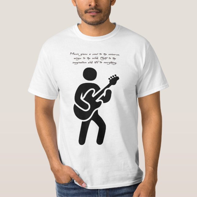Guitar Player Music Citerar Silhouette art T Shirt (Framsida)