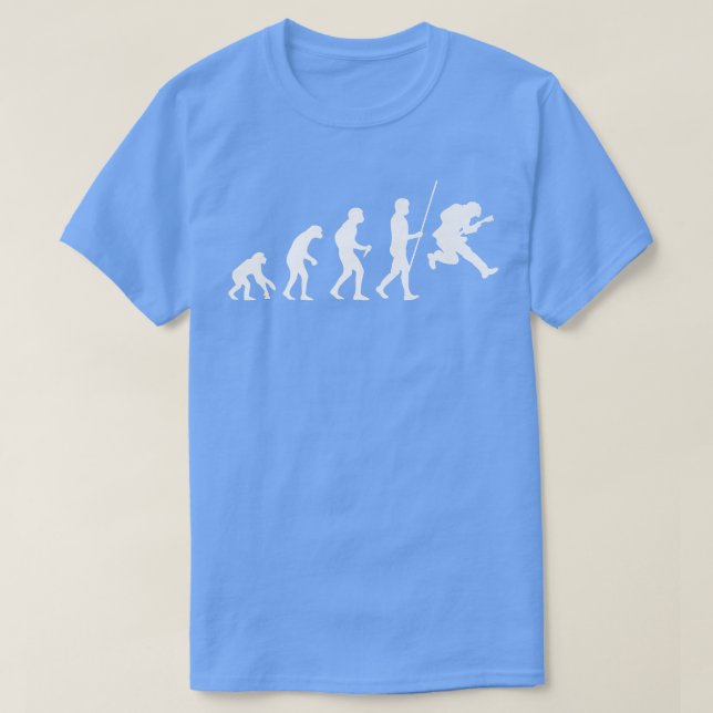 Guitar Player Musician Jumping Guitarist Evolution T Shirt (Design framsida)