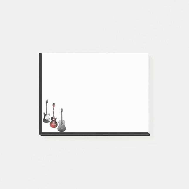 Guitar Player Musician Music Musical Post-it Notes Block (Framsida)