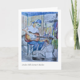 Guitar Player på Linden Backe' lantbruksmarknad Kort