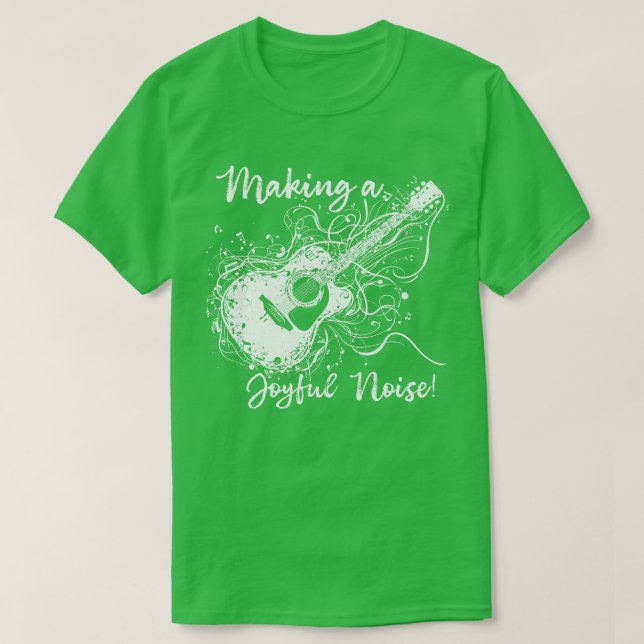 Guitar Player Skapar ett Glatt ljud T Shirt (Design framsida)