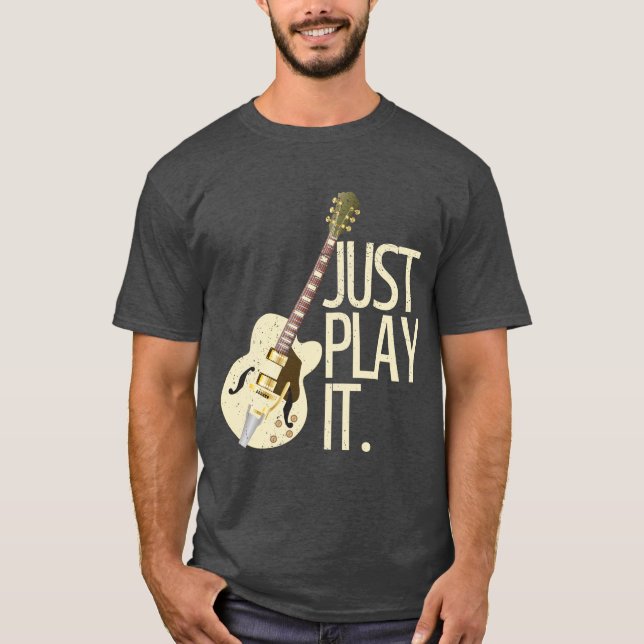 Guitar Player spelar bara upp den 2 T-Shirt (Framsida)