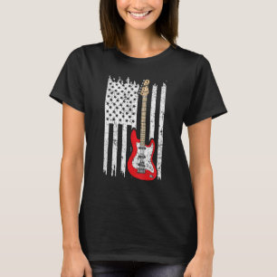 Guitar player T Electriar US American flagga Shirt