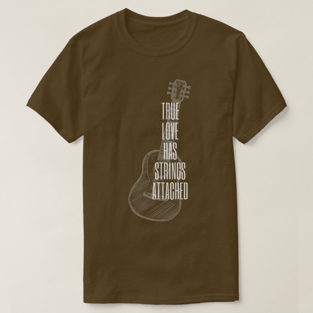 Guitar Player True Love Strings AttachedGuitar 141 T Shirt (Design framsida)