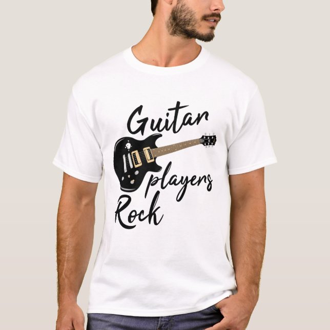 Guitar Players Sten // Roligt Music Quote T Shirt (Framsida)