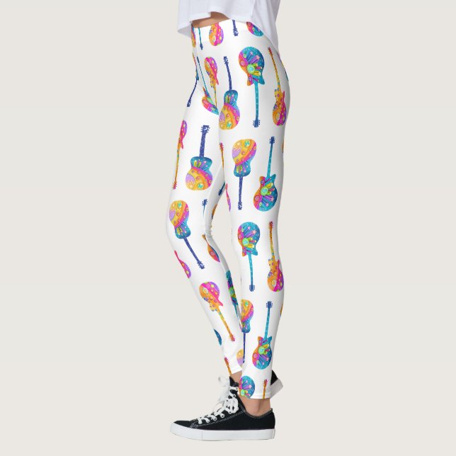 GUITAR POP ART LEGGINGS (Vänster)