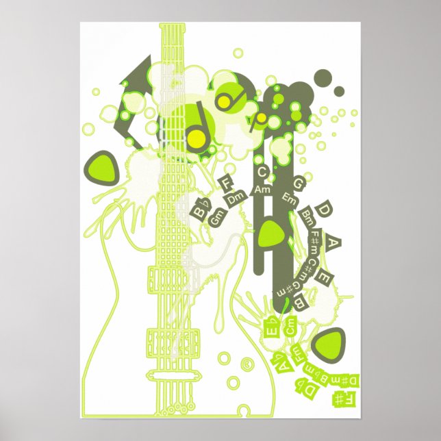GUITAR-POP TUNES POSTER (Framsidan)