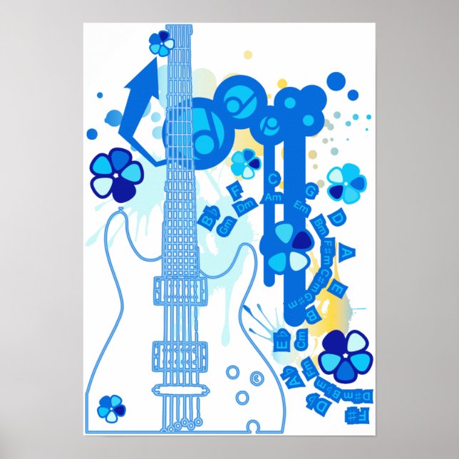 GUITAR-POP TUNES POSTER (Framsidan)