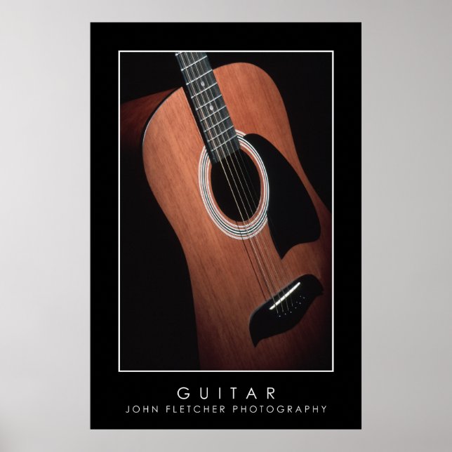 Guitar Poster med Gräns (Framsidan)