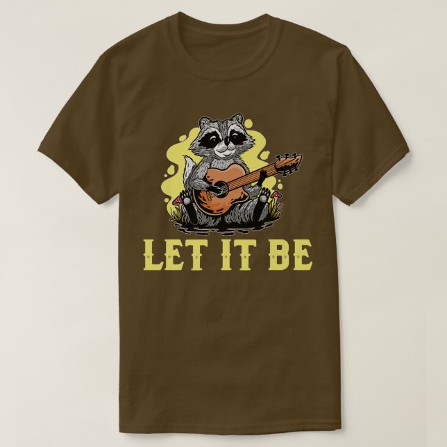 Guitar Premium för racoon-uppspelning T Shirt (Design framsida)