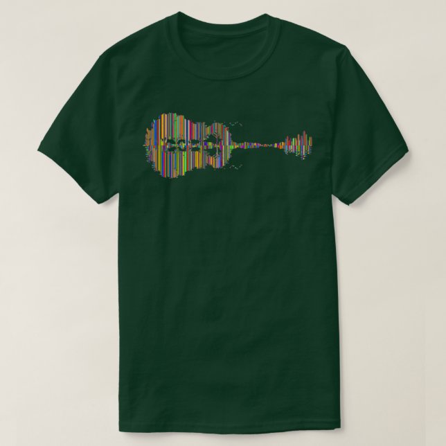 Guitar psychedelic t shirt (Design framsida)