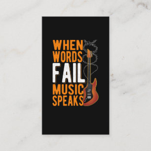 Guitar Quote Guitarist Inspirational Music Älskar Visitkort