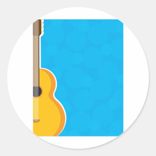 Guitar Ram Runt Klistermärke