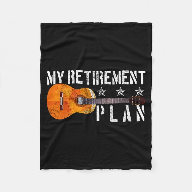 Guitar Retirement Plan - Funny Gift For Retired Gu Fleecefilt (Framsidan)
