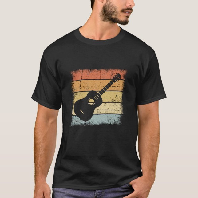 Guitar Retro Design T Shirt (Framsida)