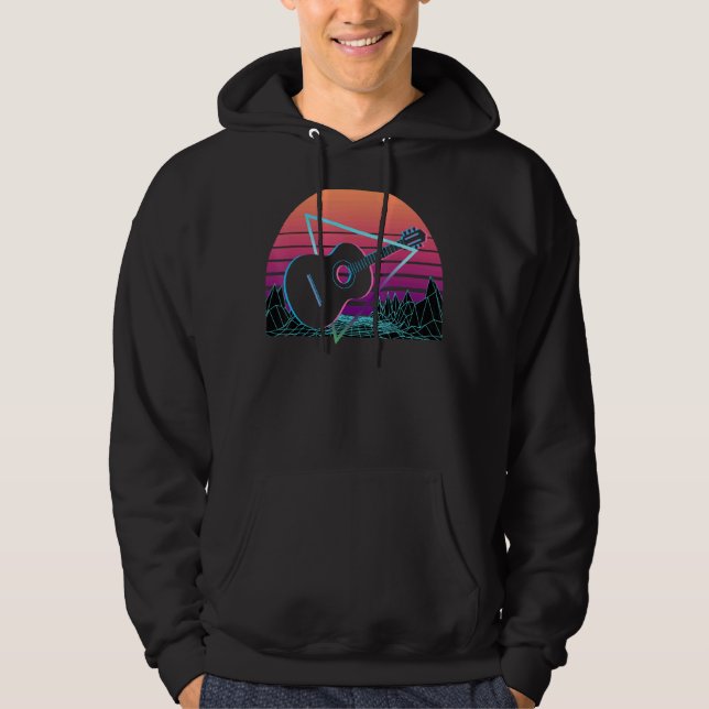 Guitar Retro Hoodie (Framsida)