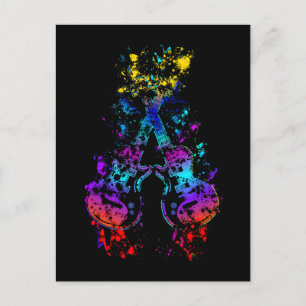 Guitar Retro Rock and roll Music Älskare Guitarist Vykort