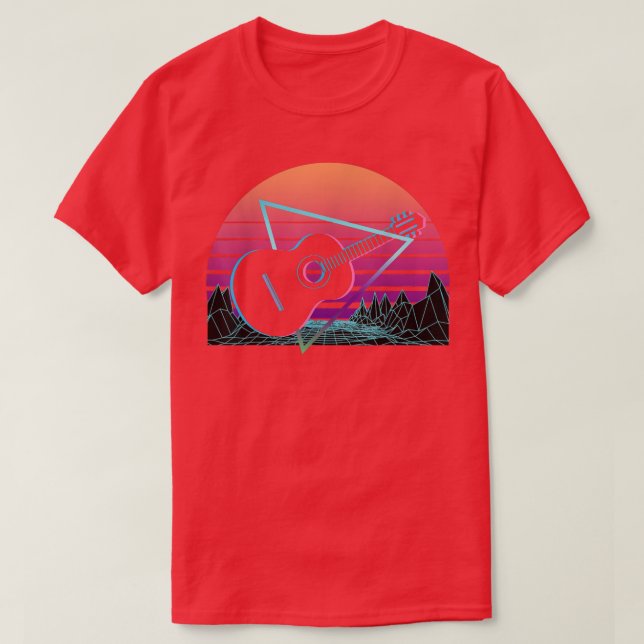 Guitar Retro  T Shirt (Design framsida)