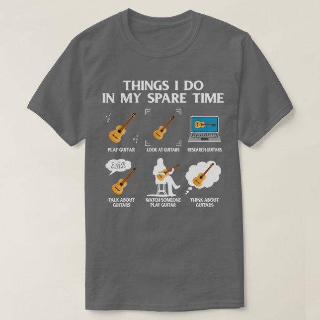 Guitar Sak gör det i min fritid T Shirt (Design framsida)
