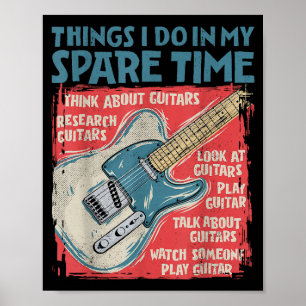 Guitar Sak I gör på min snåla elektriska reservtid Poster