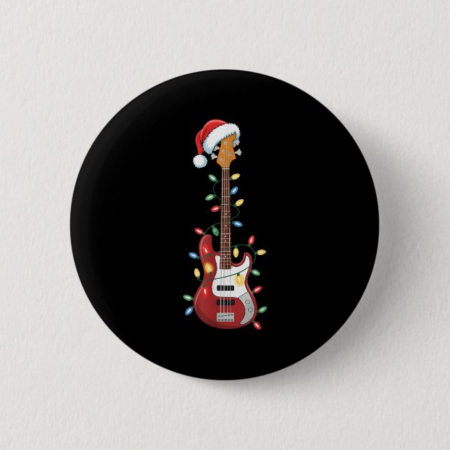 Guitar Santa Hat jul Ljus B Player Guitari Knapp (Framsida)