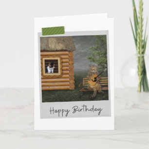 Guitar Sergranat Cats Funny Birthday Card Kort