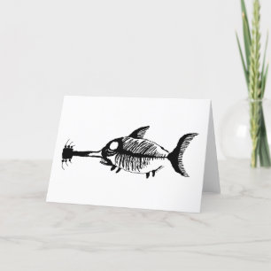 Guitar Shark Fossil Fish Kort