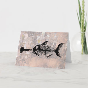 Guitar Shark Fossil Fish Kort