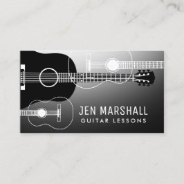 Guitar silhouettes design visitkort