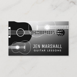 Guitar silhouettes design visitkort