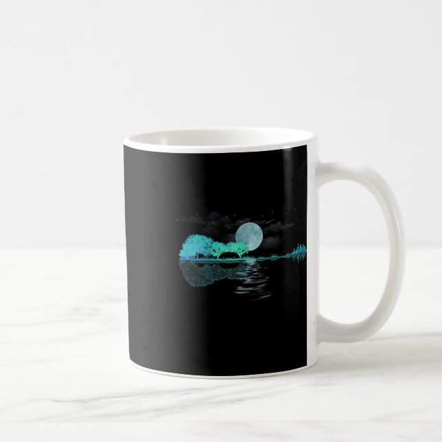 Guitar Sjö reflexer Kärlek Musician Kaffemugg (Höger)