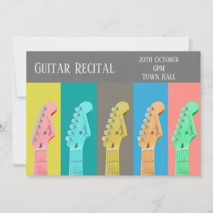 Guitar-skäl - prestanda för modern pastellsnyggt inbjudningar