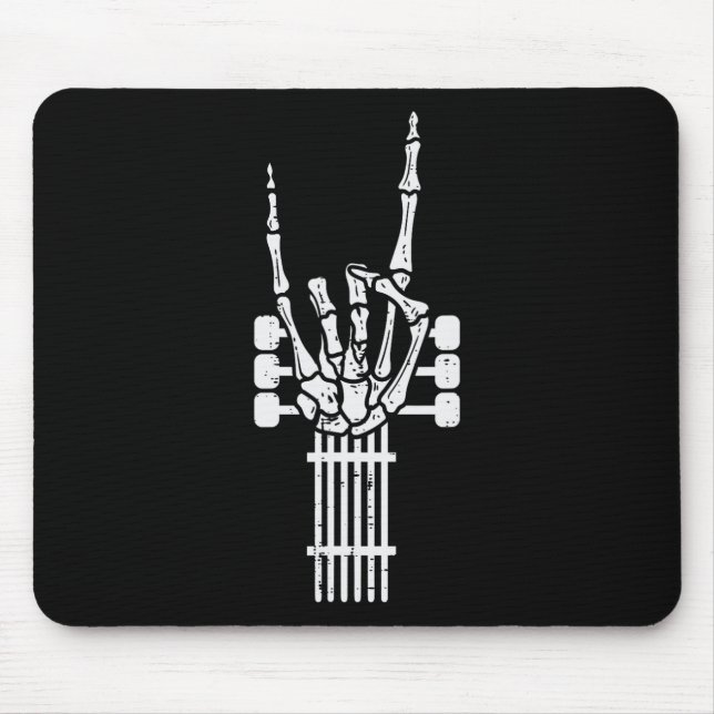 Guitar Skeleton Rock n Roll Rocker Sign Hallo Musmatta (Framsidan)