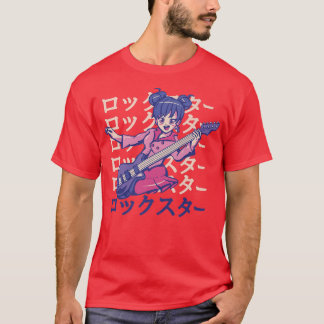 Guitar Spela Anime Girl560 T Shirt