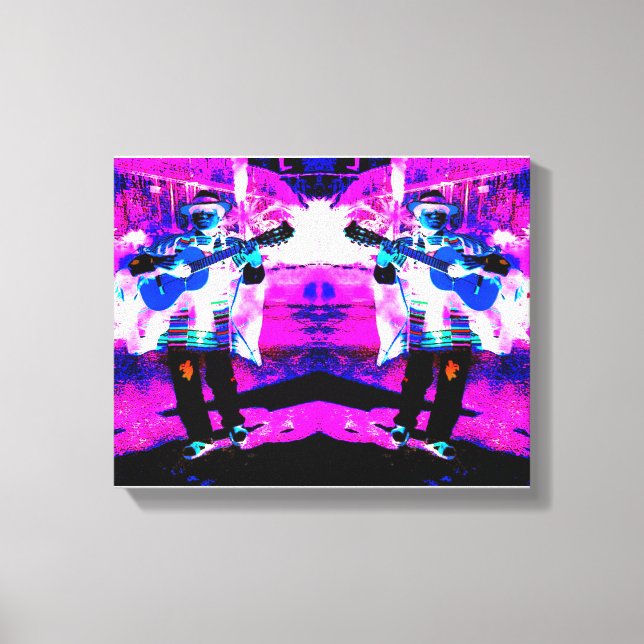 Guitar-spelare Canvastryck (Framsida)