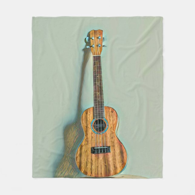 Guitar-spelare i sten fleecefilt (Framsidan)