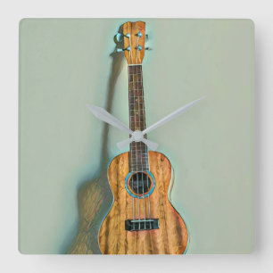 Guitar-spelare i sten fyrkantig klocka