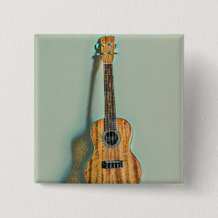 Guitar-spelare i sten knapp