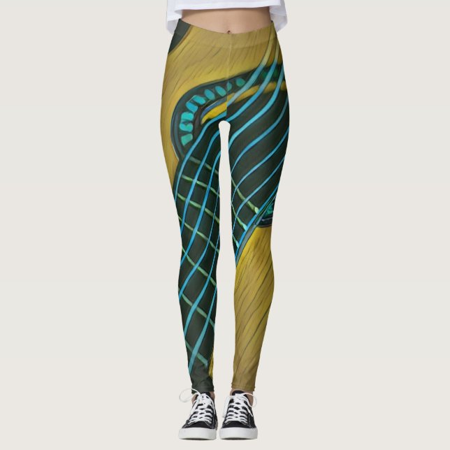 Guitar-spelare i sten leggings (Framsida)