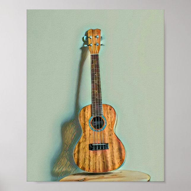 Guitar-spelare i sten poster (Framsidan)