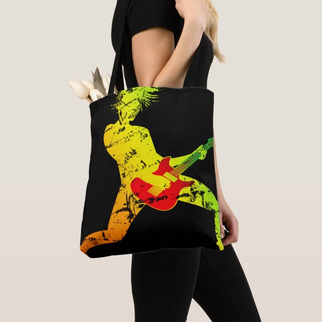Guitar Spelare Rocker Tygkasse (Närbild)