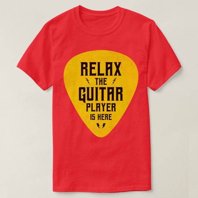 Guitar-spelaren är här för en fin Premium T Shirt (Design framsida)