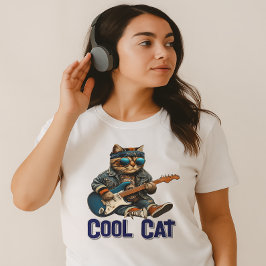 Guitar Spelkat - Coola Kattunge Vibes T Shirt