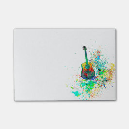 Guitar splatter post-it block