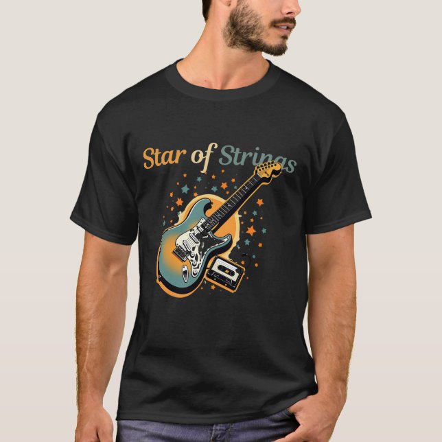 Guitar Star-samling: Förstora stjärnornas rytm T Shirt (Framsida)