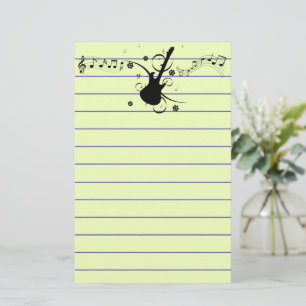 Guitar Stationery Brevpapper