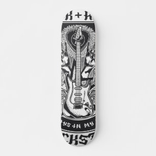 Guitar Sten-design Mini Skateboard Bräda 18,5 Cm