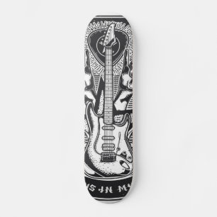 Guitar Sten-design Mini Skateboard Bräda 18,5 Cm