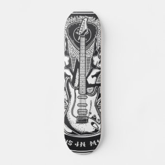Guitar Sten-design Mini Skateboard Bräda 18,5 Cm